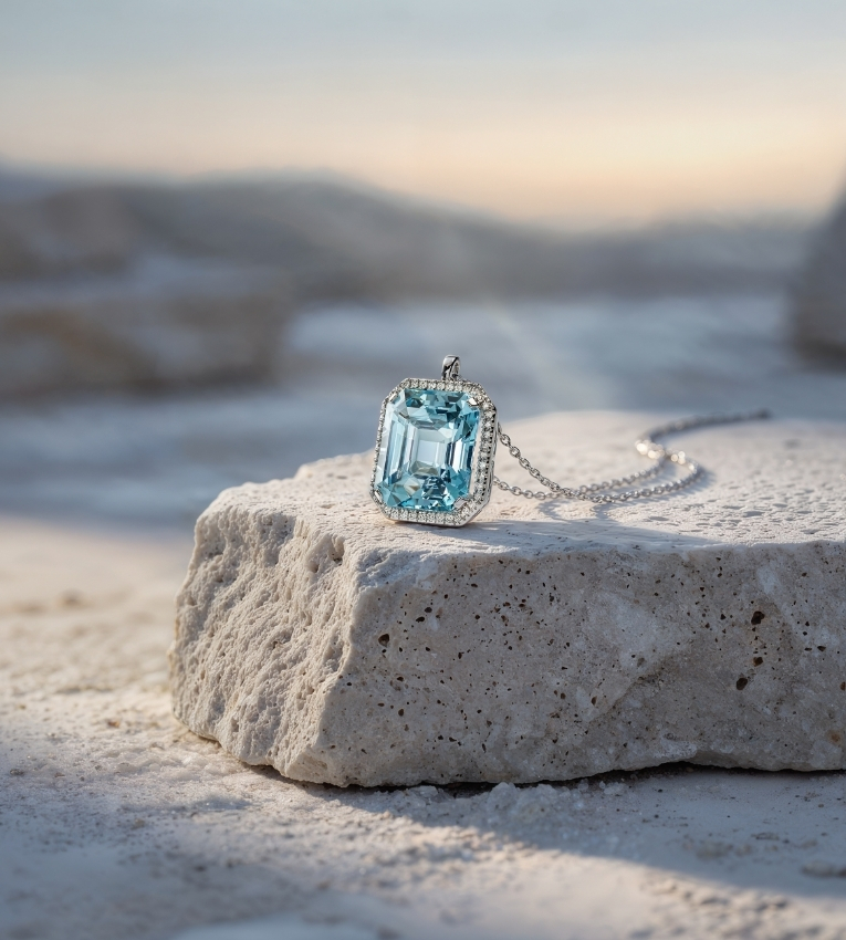 bijou lepage aigue-marine santa maria et or blanc