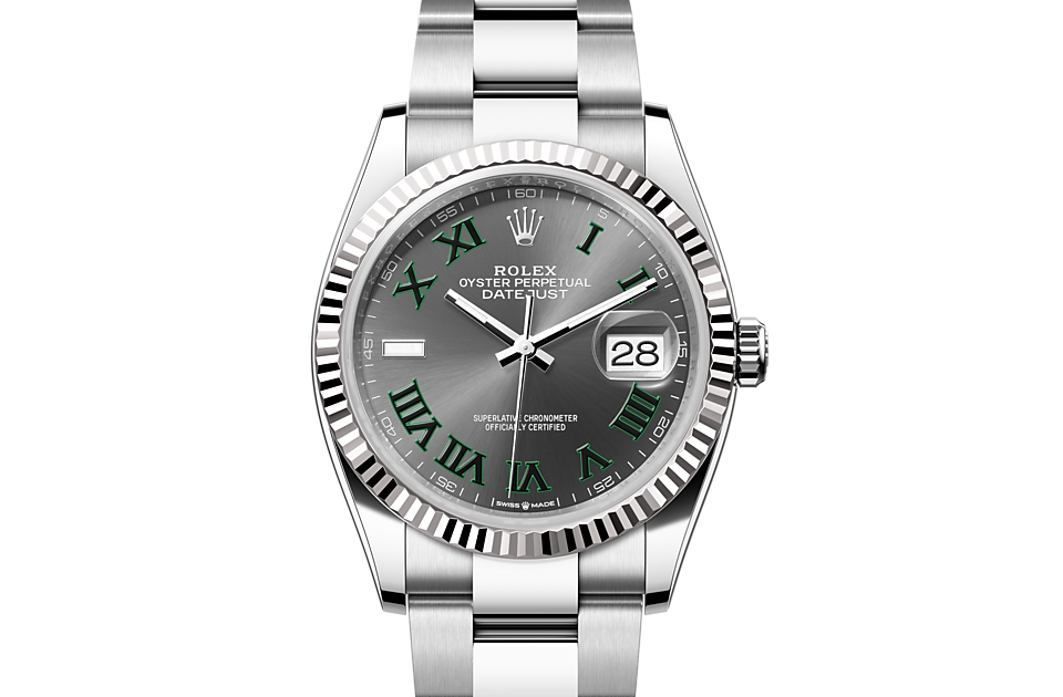Rolex - DATEJUST - Oyster, 36 mm, Oystersteel and white gold
