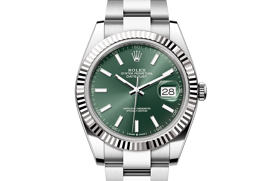 Rolex - DATEJUST - Oyster, 41 mm, Oystersteel and white gold