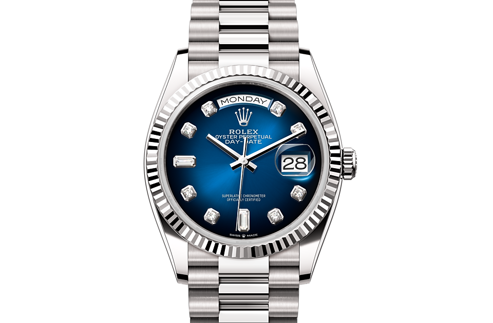 Rolex - DAY-DATE - Oyster, 36 mm, or gris