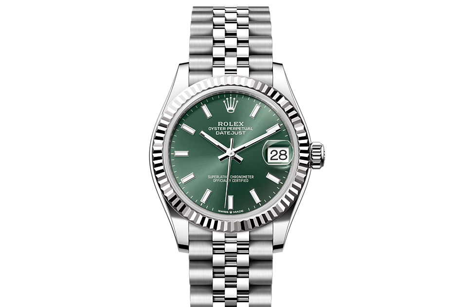 Rolex - DATEJUST - Oyster, 31 mm, Oystersteel and white gold
