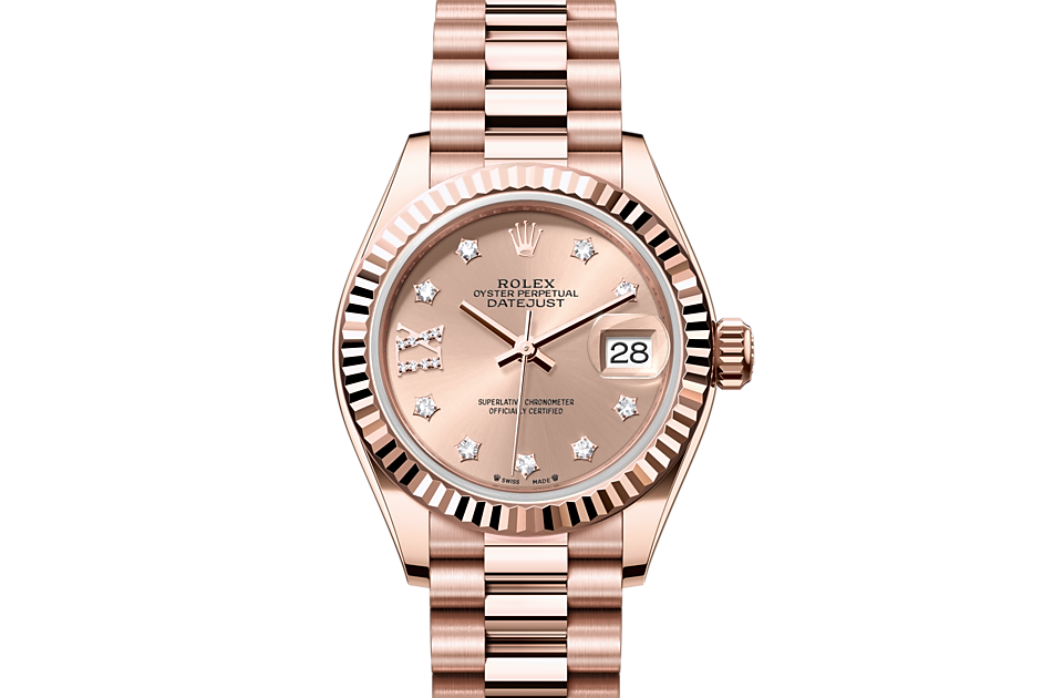 Rolex - LADY-DATEJUST - Oyster, 28 mm, or Everose