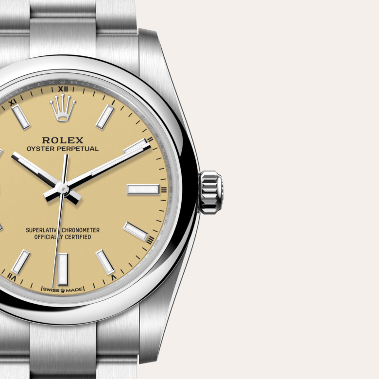 Rolex Oyster Perpetual 34 Oyster, 34 mm, acier Oystersteel M124200