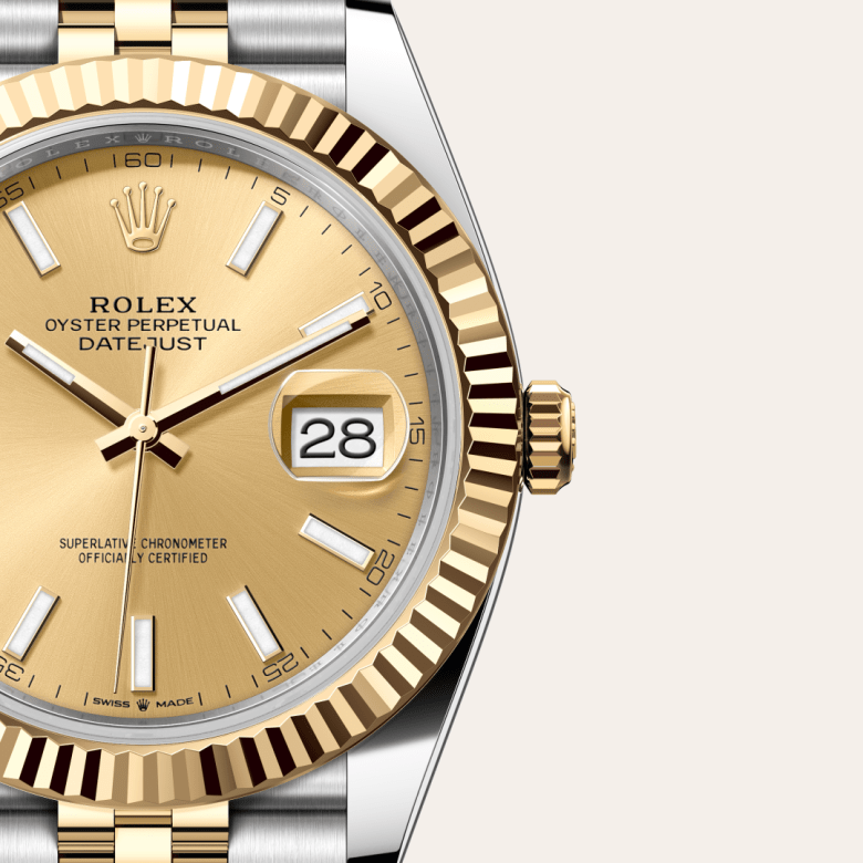 Rolex Datejust 41 Oyster, 41 mm, acier Oystersteel et or jaune