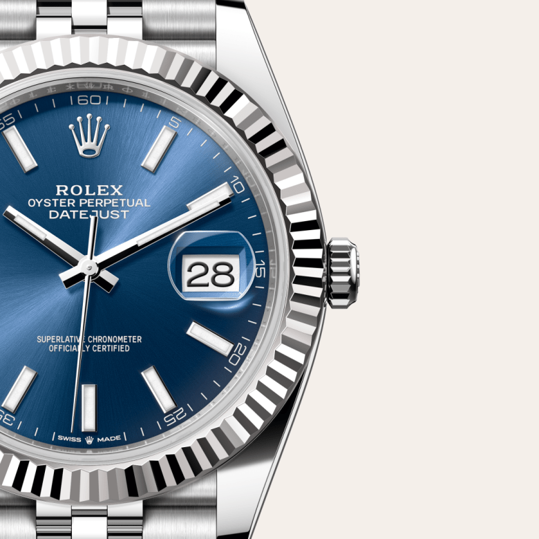 Rolex Datejust 41 Oyster, 41 mm, acier Oystersteel et or gris