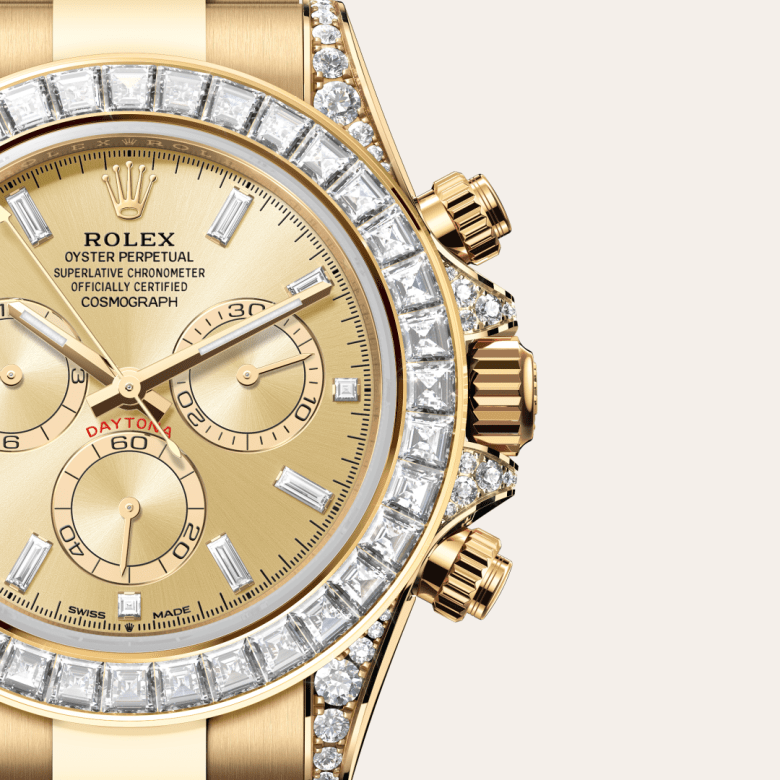 Rolex Cosmograph Daytona Oyster, 40 mm, or jaune et diamants