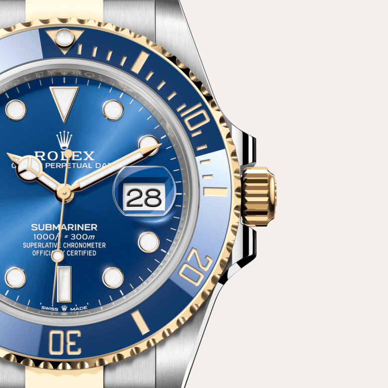 Rolex Submariner Date Oyster, 41 mm, acier Oystersteel et or jaune