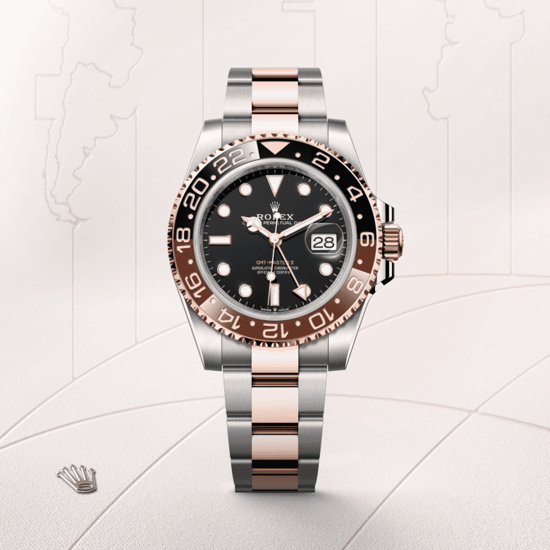 Rolex GMT-Master II Oyster, 40 mm, acier Oystersteel et or Everose