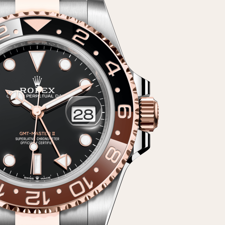 Rolex GMT-Master II Oyster, 40 mm, acier Oystersteel et or Everose