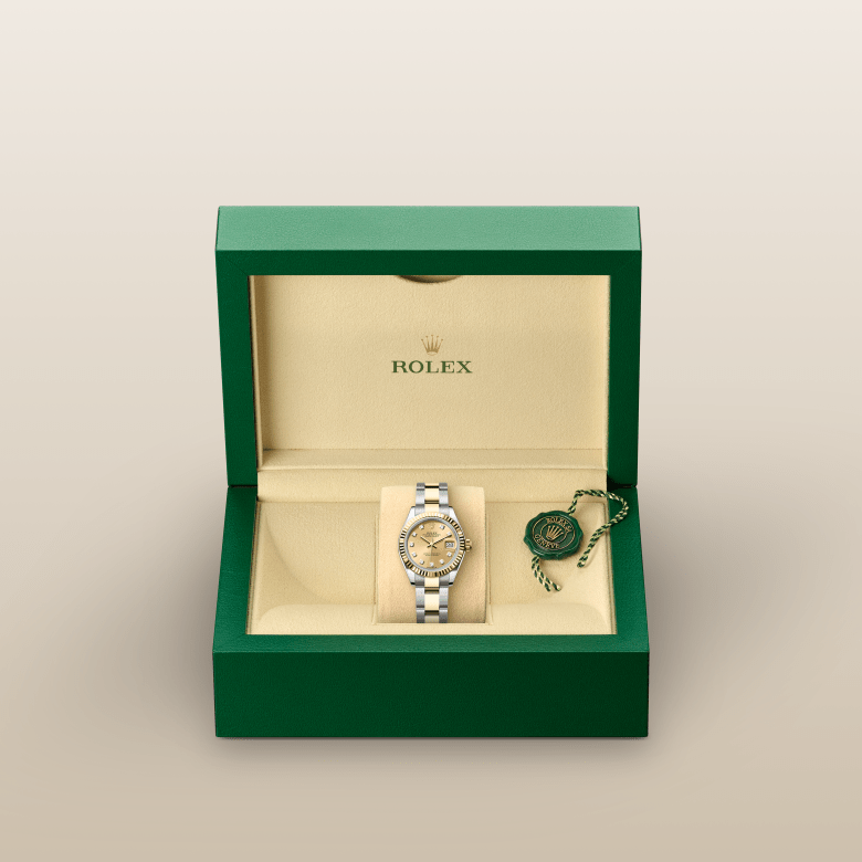 Rolex Lady-Datejust Oyster, 28 mm, acier Oystersteel et or jaune