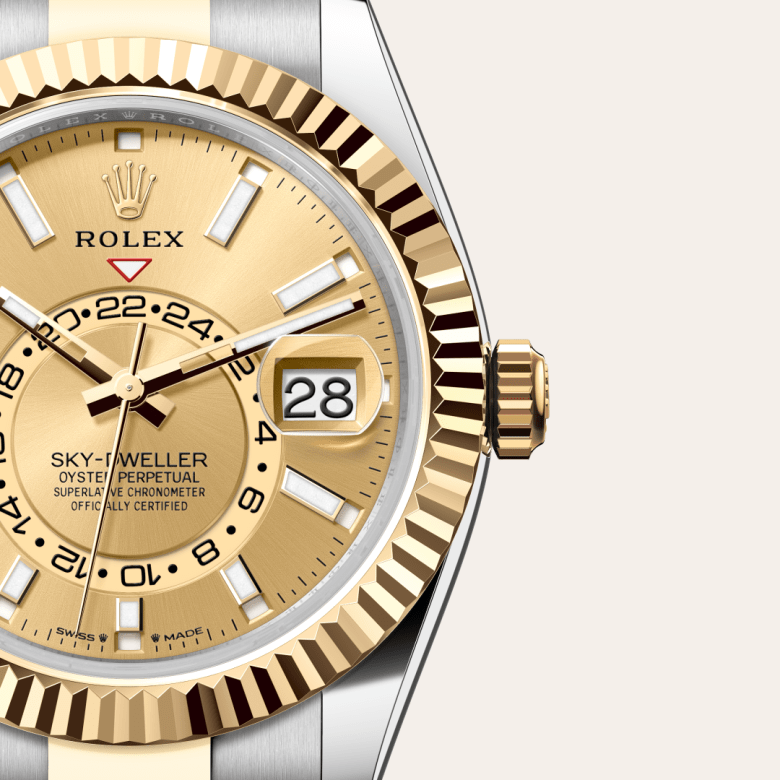 Rolex Sky-Dweller Oyster, 42 mm, acier Oystersteel et or jaune