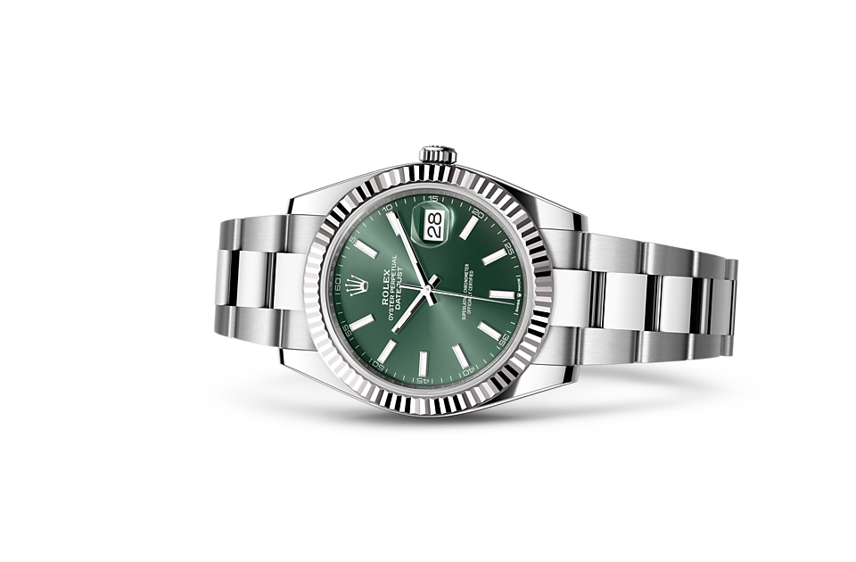 Rolex - DATEJUST - Oyster, 41 mm, Oystersteel and white gold