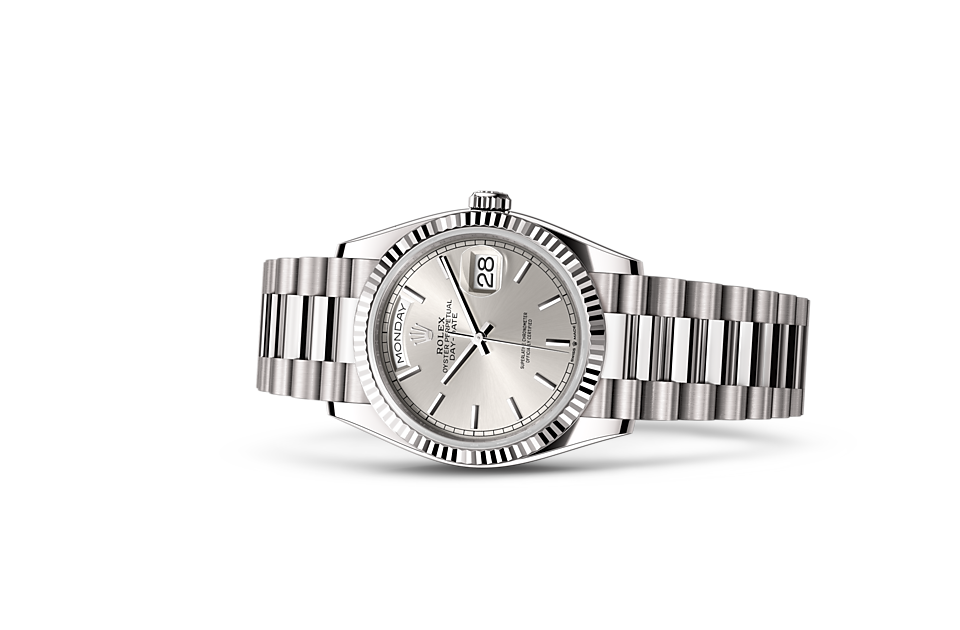 Rolex - DAY-DATE - Oyster, 36 mm, or gris