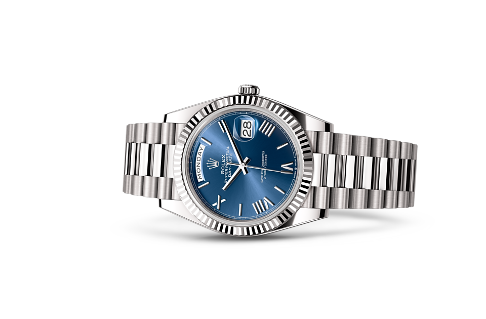 Rolex - DAY-DATE - Oyster, 40 mm, or gris