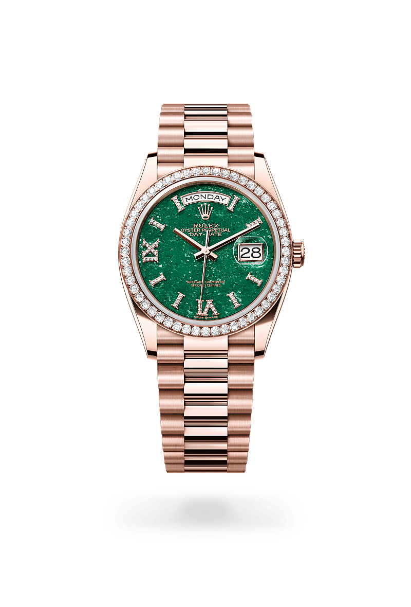Rolex - Day-Date 36 - Oyster, 36 mm, or Everose et diamants