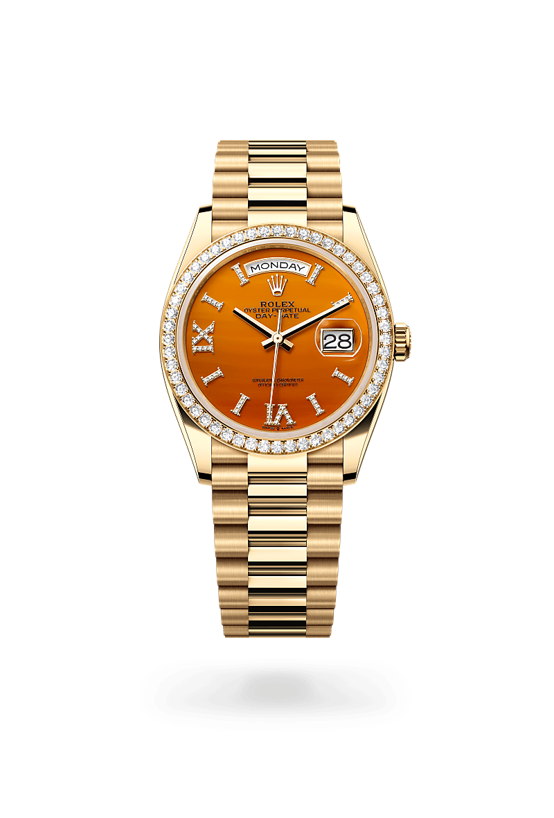 Rolex - Day-Date 36 - Oyster, 36 mm, or jaune et diamants