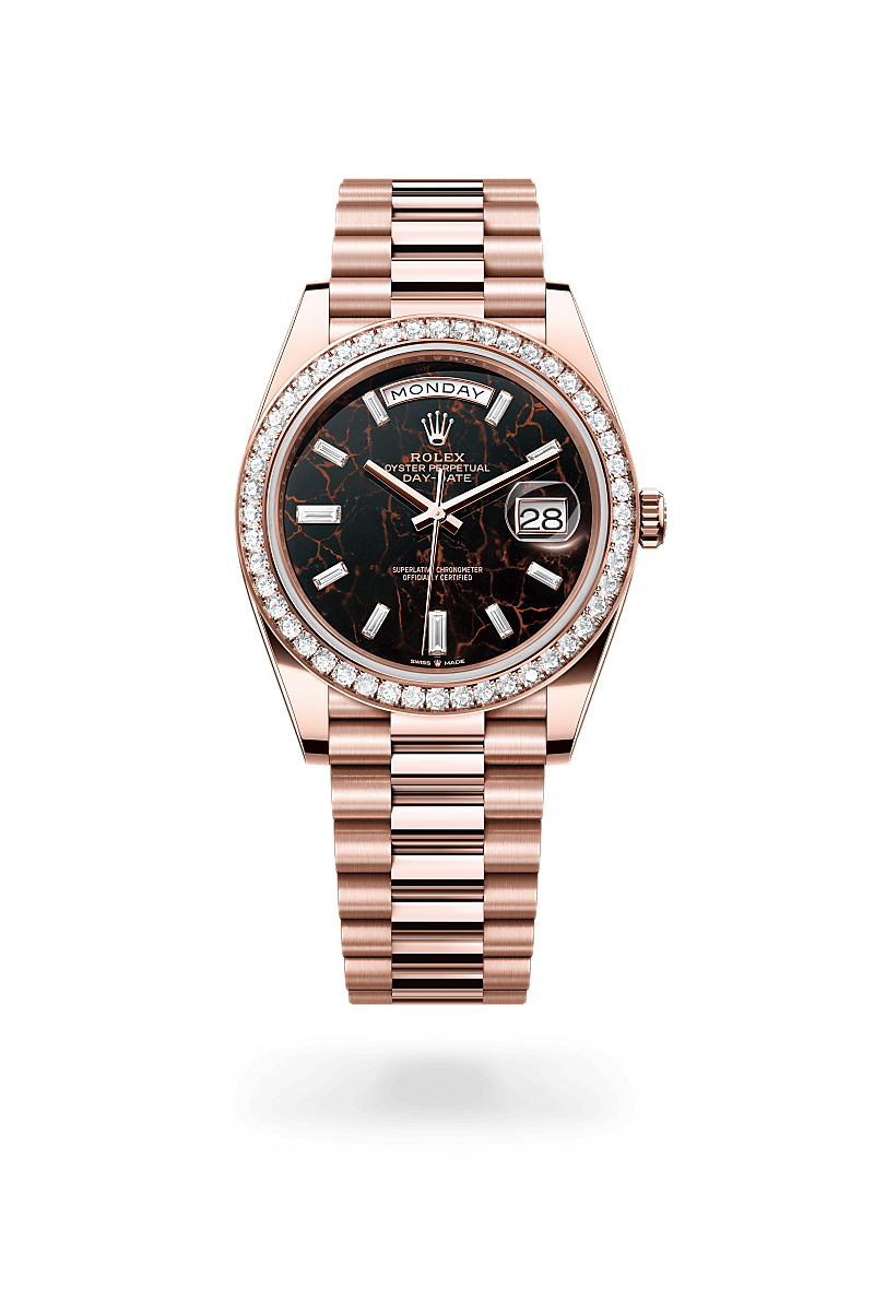 Rolex - Day-Date 40 - Oyster, 40 mm, or Everose et diamants