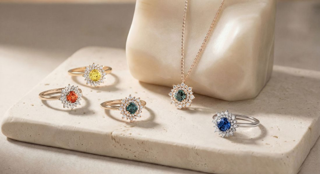 Dentelle, la nouvelle expression du saphir de couleur par LEPAGE